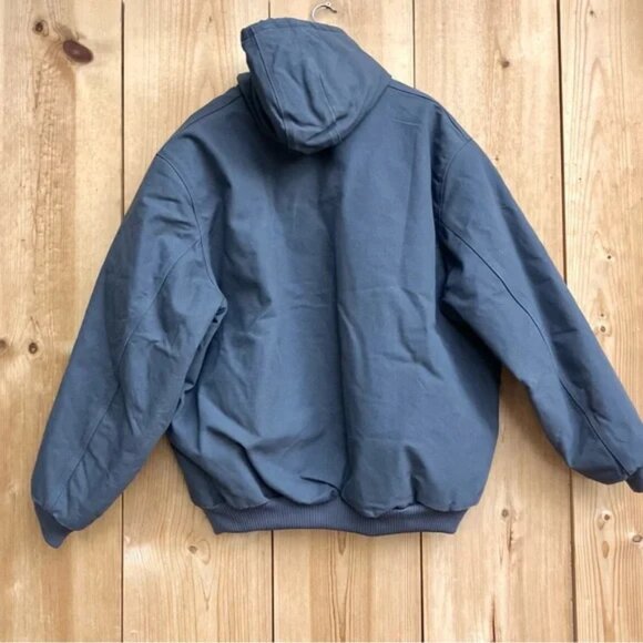 Carhartt Mens Gray Canvas Quilt Lined Hooded Duck Coat Jacket Sz 3XL - Picture 6 of 6
